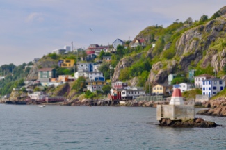 Colourful houses in St John’s Harbour